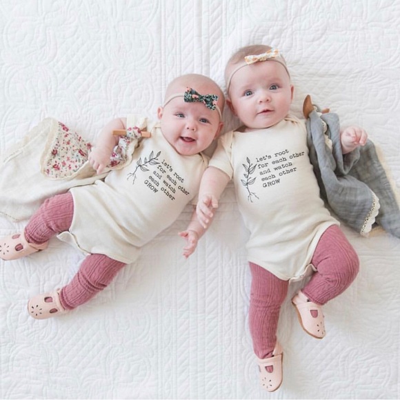 Let's Root For Each Other Organic Bodysuit Onesie - Picture 2 of 3
